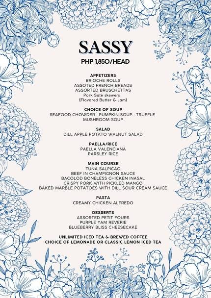 Sassy — Privè by Illo's catering menu page